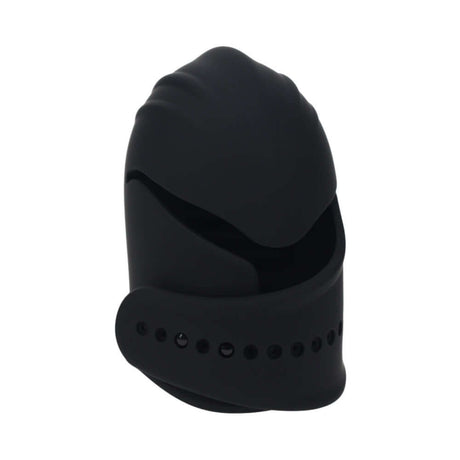 LEVELZ Adjustable Vibrating Silicone Penis Head Stimulator Black for targeted vibrations and enhanced pleasure.