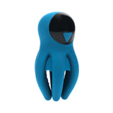 LEVELZ Digital Vibrating Silicone Penis Head Stimulator Teal designed for precise stimulation with rhythmic vibrations.