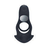 LEVELZ Triple Motor Vibrating Silicone Cock Ring Black with three motors for enhanced stimulation and performance.