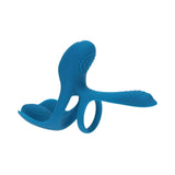 LEVELZ Triple Motor Vibrating Silicone Cock Ring Teal designed for intense stimulation and enhanced performance.