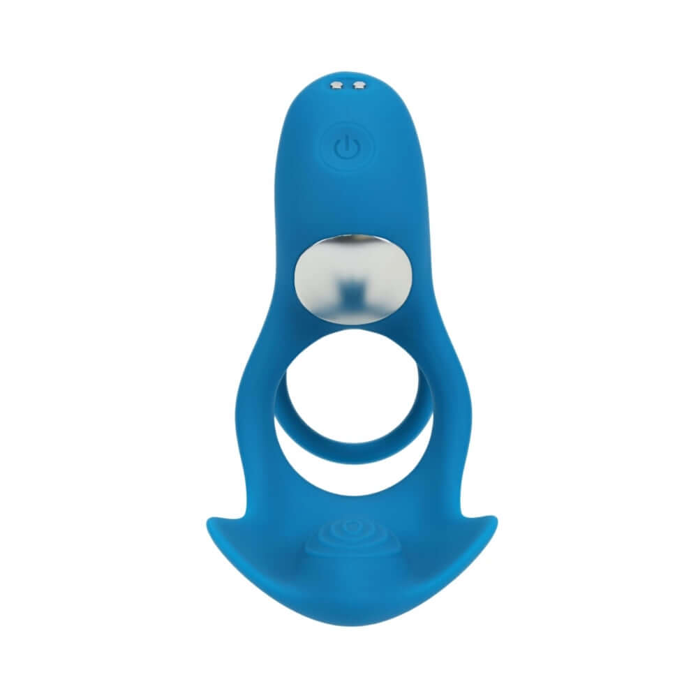 LEVELZ Triple Motor Vibrating Silicone Cock Ring Teal for intense stimulation and enhanced performance.
