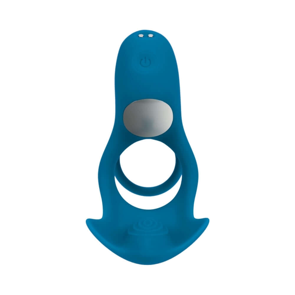 LEVELZ Triple Motor Vibrating Silicone Cock Ring Teal designed for intense stimulation and enhanced performance.
