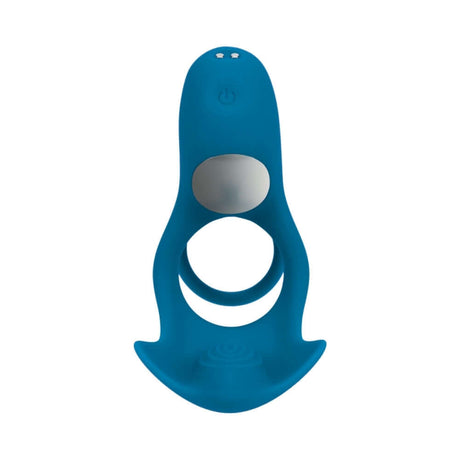 LEVELZ Triple Motor Vibrating Silicone Cock Ring Teal designed for intense stimulation and enhanced performance.