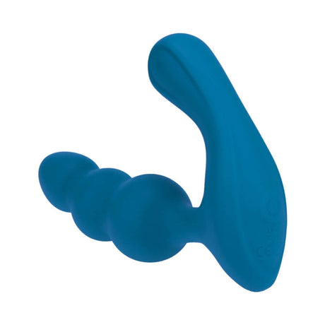 LEVELZ Beaded Vibrating Silicone Prostate Stimulator Teal, designed for deep rhythmic stimulation.