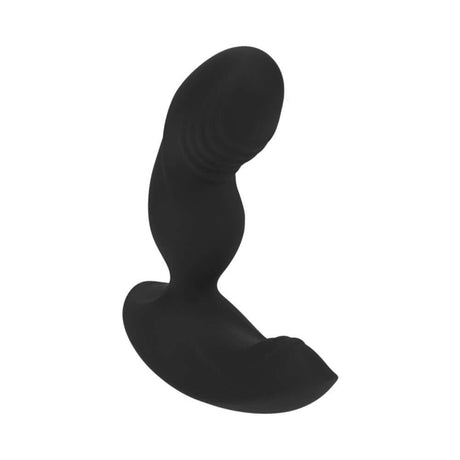 LEVELZ Ripple Vibrating Silicone Prostate Stimulator Black, a sleek black silicone toy designed for powerful prostate stimulation.