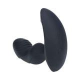 LEVELZ Ripple Vibrating Silicone Prostate Stimulator Black designed for deep stimulation with wave-like ridges.