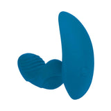 LEVELZ Ripple Vibrating Silicone Prostate Stimulator Teal in vibrant teal color with wave-like contours.