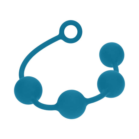 LEVELZ Round Silicone Anal Balls XLarge 50 mm Teal, smooth, rounded beads for progressive stimulation.