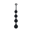 LEVELZ Waterdrop Silicone Anal Balls XLarge 50mm Black for intense pleasure and flexible play.