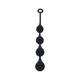 LEVELZ Waterdrop Silicone Anal Balls XLarge 50mm Black for intense pleasure and flexible play.