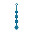 LEVELZ Waterdrop Silicone Anal Balls XLarge 50 mm Teal in teal color with an elongated design for deep sensations.