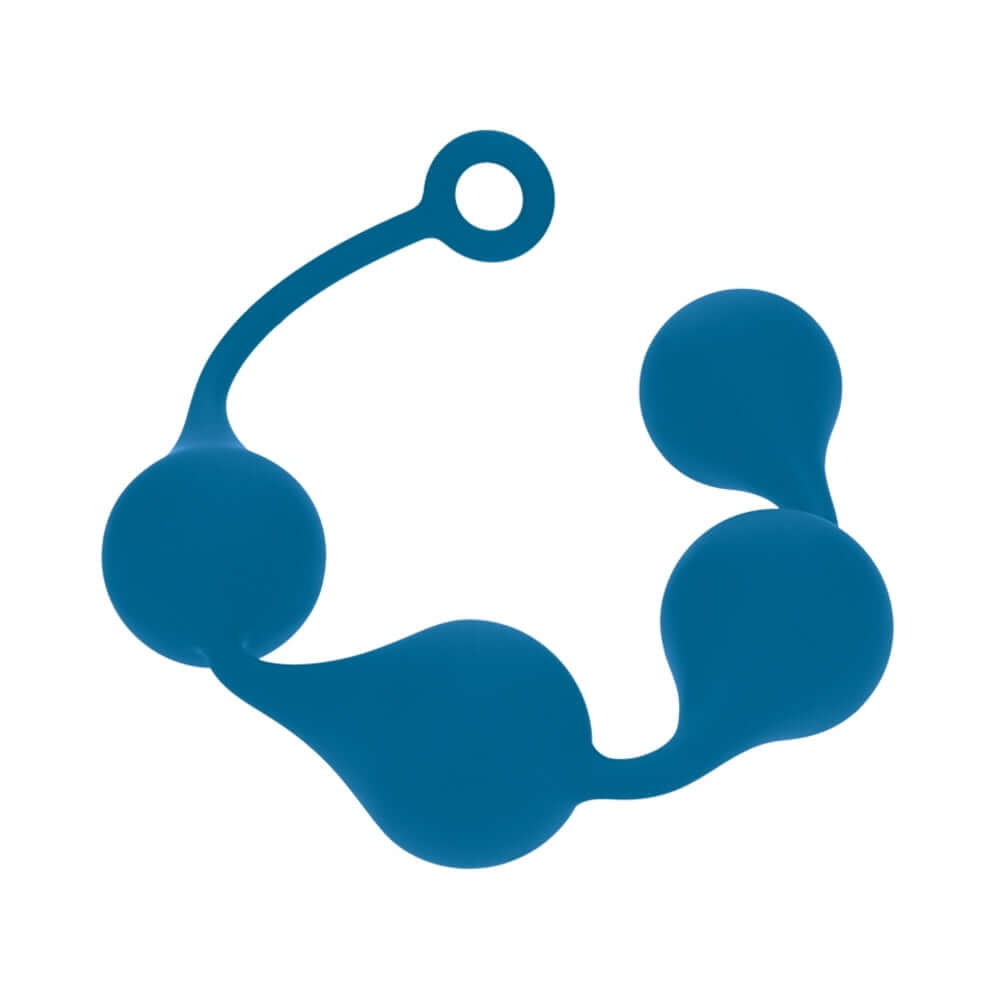 LEVELZ Waterdrop Silicone Anal Balls XLarge 50 mm Teal in a smooth and flexible design for enhanced pleasure.