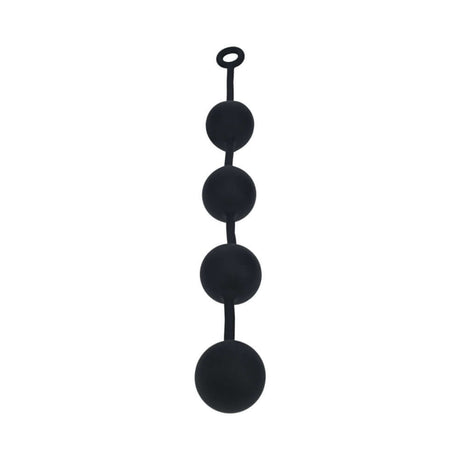 LEVELZ Round Silicone Anal Balls XXLarge 60mm Black for ultimate satisfaction and intense stimulation experiences.