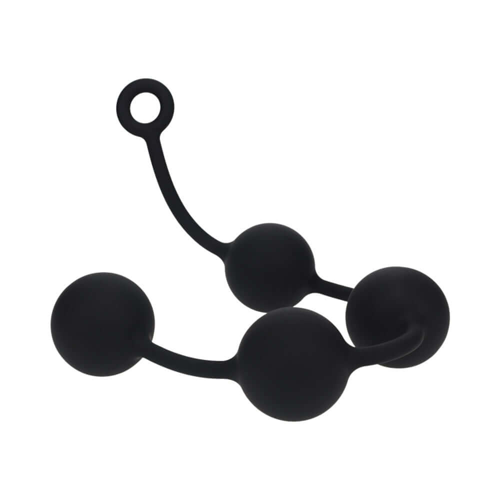 LEVELZ Round Silicone Anal Balls XXLarge 60mm Black for intense sensations and maximum satisfaction.