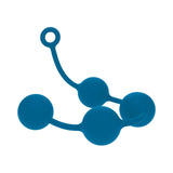 LEVELZ Round Silicone Anal Balls XXLarge 60mm Teal for intense stimulation and maximum fullness.