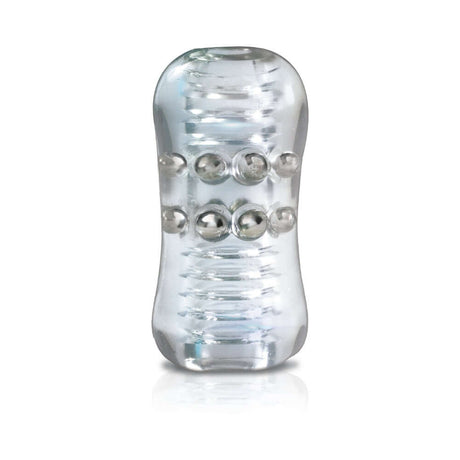 MSTR B8 Clear View Beaded Stroker Head Banger with transparent stretchy sleeve and beaded interior.
