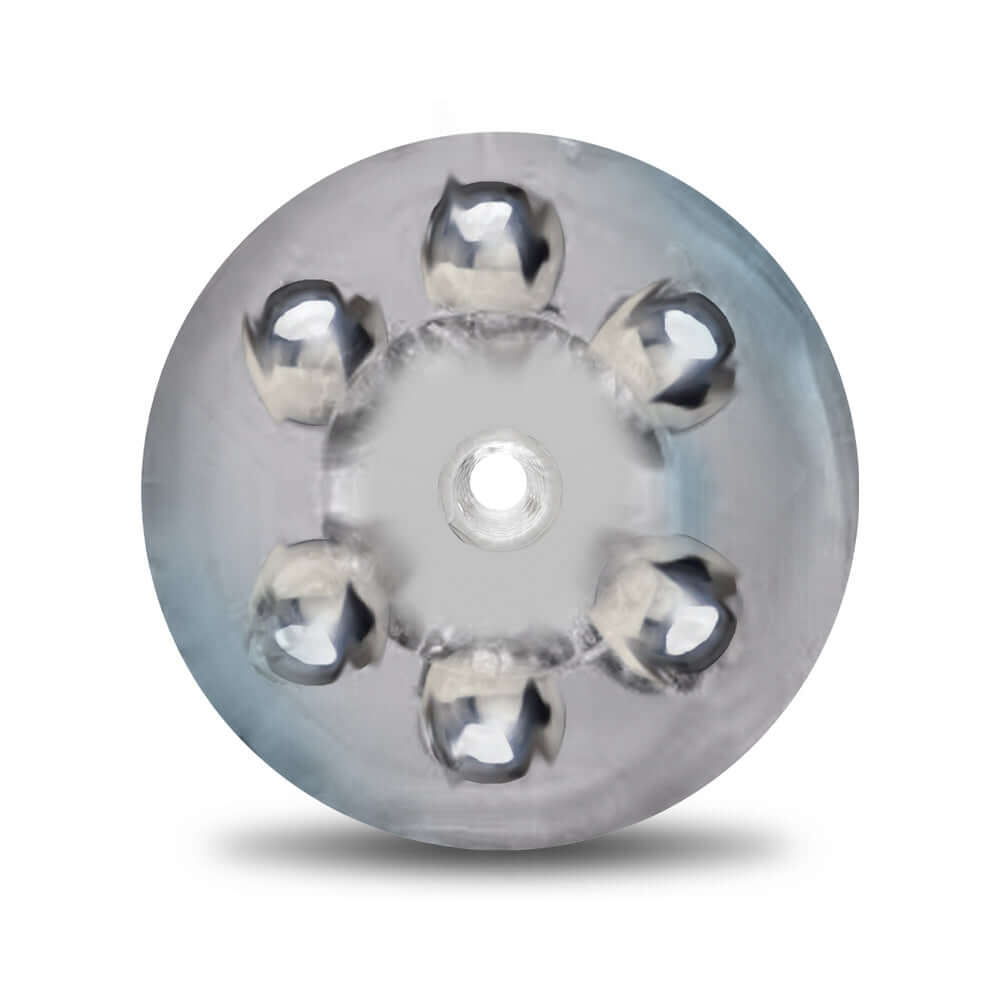 MSTR B8 Clear View Beaded Stroker Head Banger with a clear, beaded design for enhanced sensations.