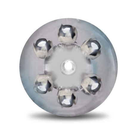 MSTR B8 Clear View Beaded Stroker Head Banger with a clear, beaded design for enhanced sensations.