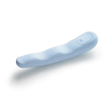iroha tsuki MINAMO Massager in soft blue with undulating design for intimate pleasure and comfort