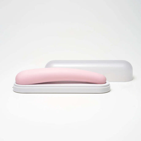 iroha tsuki MIKAZUKI NADESHIKO Massager in a sleek white case, showcasing its elegant design.