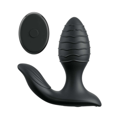 Anal Fantasy Elite Gyro-Milk Pro Black vibator for intense P-Spot pleasure with 10-function gyrating and vibrating features.