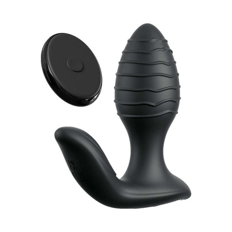 Anal Fantasy Elite Gyro-Milk Pro Black powerful prostate pleasure toy with 10-function gyrating and vibrating plug.