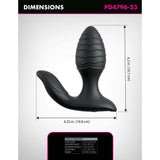 Anal Fantasy Elite Gyro-Milk Pro Black dimensions showing size and design features for optimal P-Spot pleasure.