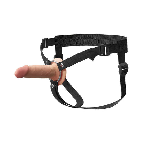 Fantasy X-Tensions Elite Hollow Strap-On Dual Density 5 inch Light with adjustable harness for comfort and realism.