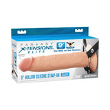 Fantasy X-Tensions Elite Hollow Strap-On 9 inch Light packaging display for strap-on play.