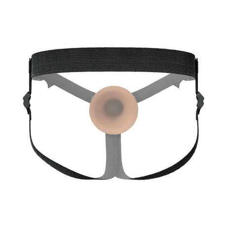 Fantasy X-Tensions Hollow Strap-On Dual Density 9 inch Brown accessory with adjustable straps and realistic inner core.