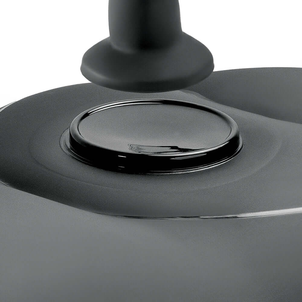 Close-up of the Fetish Fantasy Series Body Dock Inflatable Love Seat Black, highlighting the sleek surface detail and inflating component.