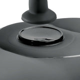 Close-up of the Fetish Fantasy Series Body Dock Inflatable Love Seat Black, highlighting the sleek surface detail and inflating component.