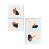 Illustration showing different positions using the Fetish Fantasy Series Body Dock Inflatable Love Ball Black.