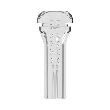 PDX Elite ViewTube See-Thru EZ-Grip Clear stroker showing transparent tube and textured canal.