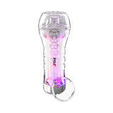 PDX Elite ViewTube XXL See Thru EZ-Grip LED Stroker Clear with LED glow for enhanced visual stimulation.