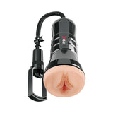 PDX Extreme Wet Pussies Super Sucker XXL Stroker Light showing powerful suction and realistic design.