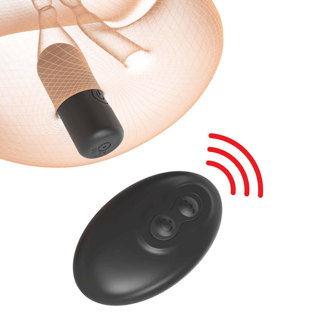 PDX Plus Double Pounder Vibrating Squeeze Stroker Light with remote control and innovative design for enhanced pleasure.