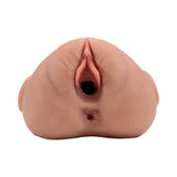 PDX Plus Double Pounder Vibrating Squeeze Stroker Brown realistic design for ultimate pleasure and personalized experience.