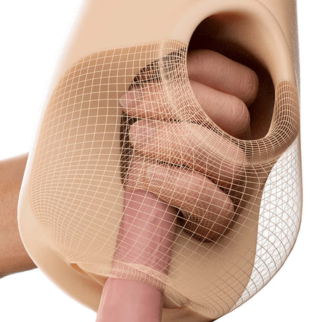 PDX Plus Pussy Pounder Squeeze Stroker Light showcasing innovative Squeeze-Core system for intense pleasure.