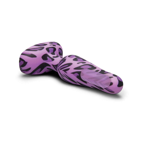 b-Vibe Novice Butt Plug Leopard in vibrant pink and black leopard print design.