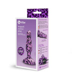 b-Vibe Novice Butt Plug Leopard packaging showcasing a beginner-friendly vibrating toy with a leopard print design.