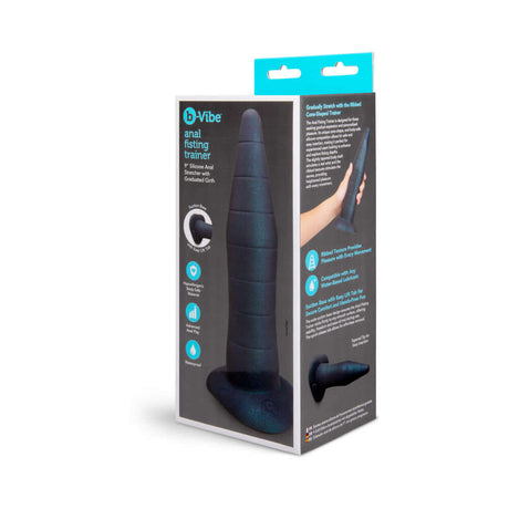 b-Vibe Fisting Anal Trainer packaging showcasing its tapered design and graduated girth for advanced anal training