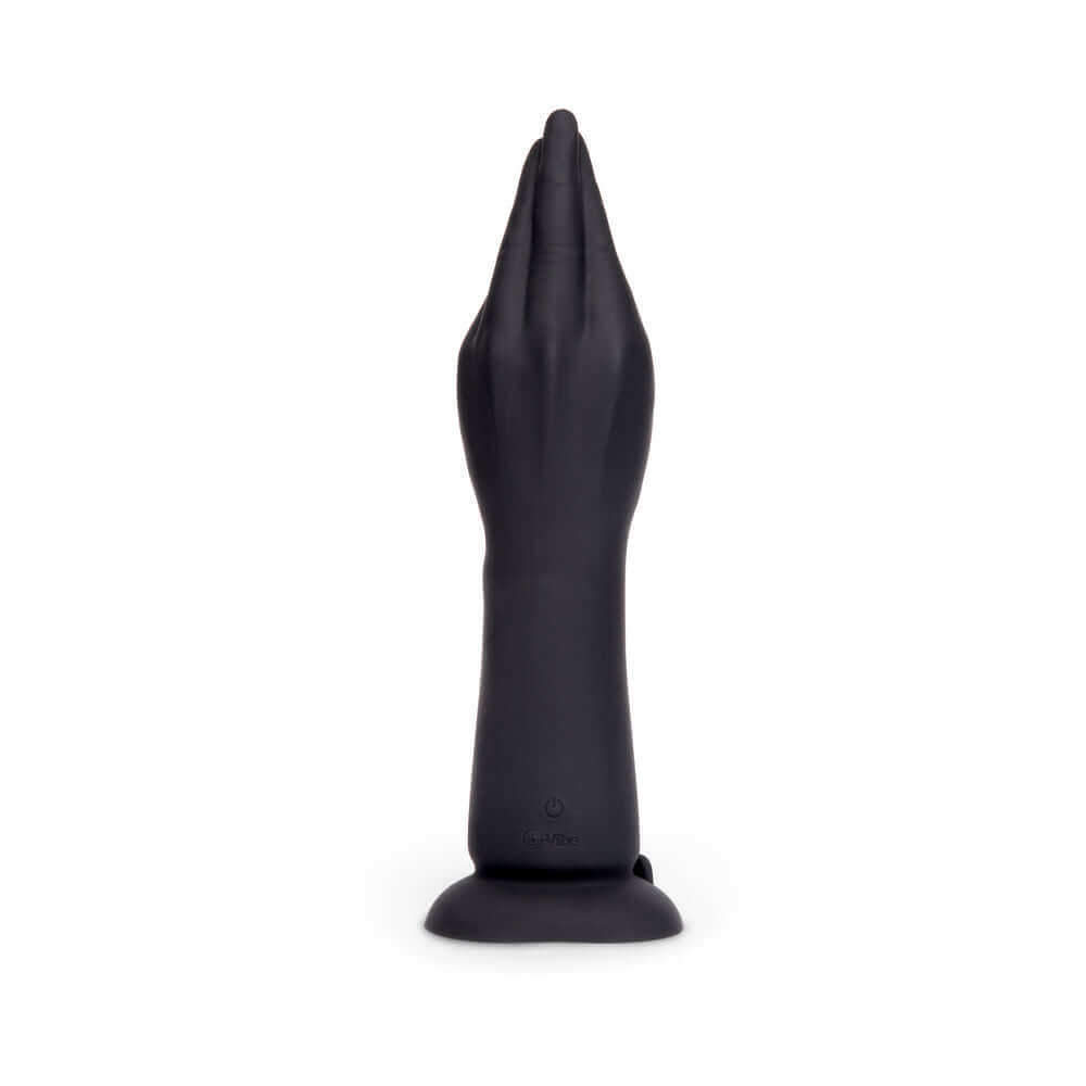 b-Vibe Vibrating Silicone Fisting Dildo featuring a realistic hand design for intense sensations.