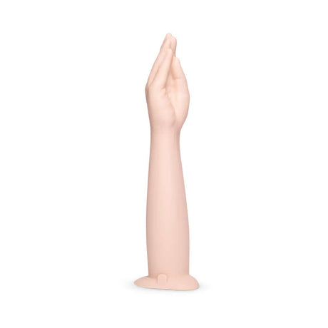 b-Vibe Silicone Hand Fisting Dildo showcasing a lifelike arm design for enhanced pleasure and exploration.