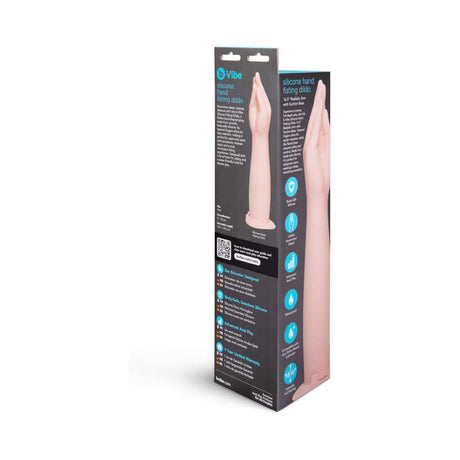 b-Vibe Silicone Hand Fisting Dildo packaging showcasing the advanced design and features for deep anal exploration.