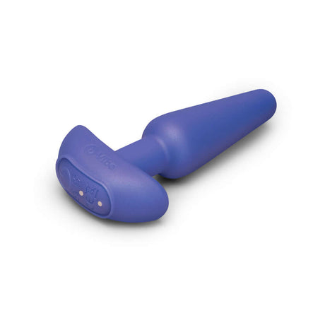b-Vibe Butties Shake Vibrating Butt Plug in sleek purple silicone design, perfect for comfortable and powerful stimulation.