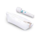 Le Wand Classique Mini Wand Massager with travel pouch for convenience and portability.