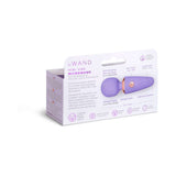 Le Wand Mini Micro Wand Massager Violet packaging showcasing compact design and features for targeted vibration