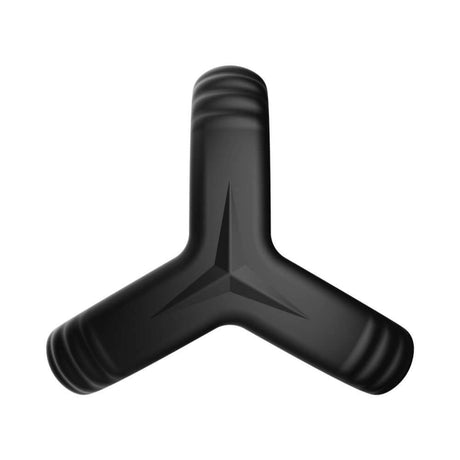 Forto F-59 Tri Cock & Ball Ring Black, a versatile 3-in-1 design made for support and performance.