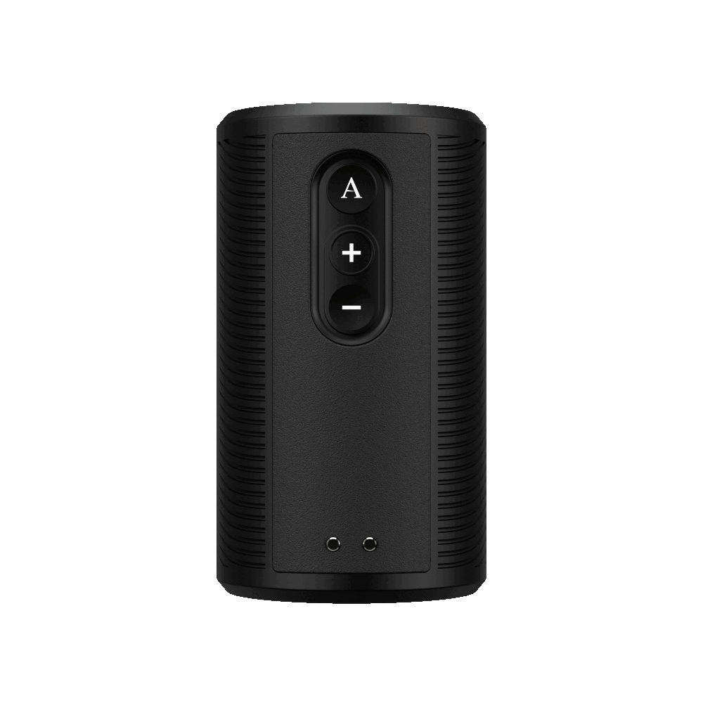 Arcwave Zing Vibrating Half Sleeve Dual Motor Masturbator control panel with buttons in black design.